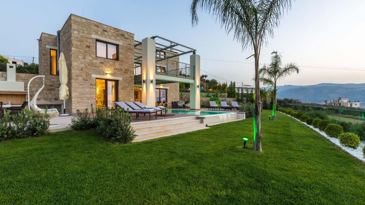 Villa Emilia I Luxury, Amazing Seaview, Next To The Town Kissamos Luaran gambar
