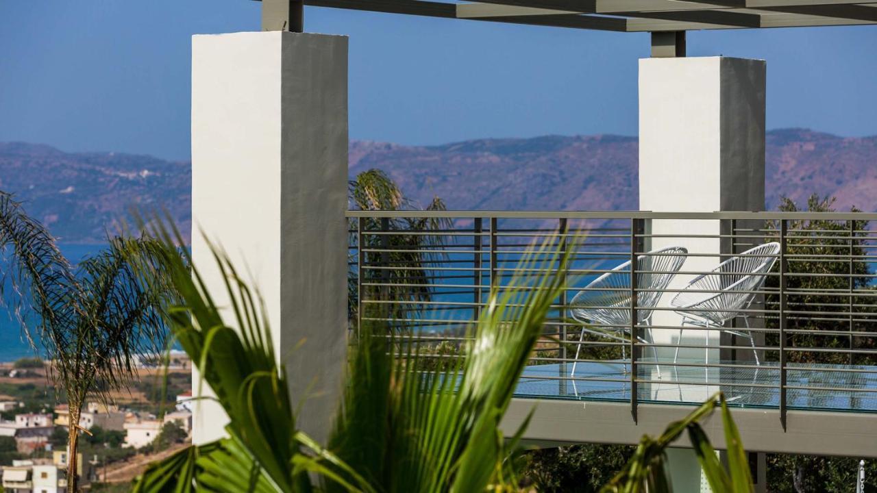 Villa Emilia I Luxury, Amazing Seaview, Next To The Town Kissamos Luaran gambar