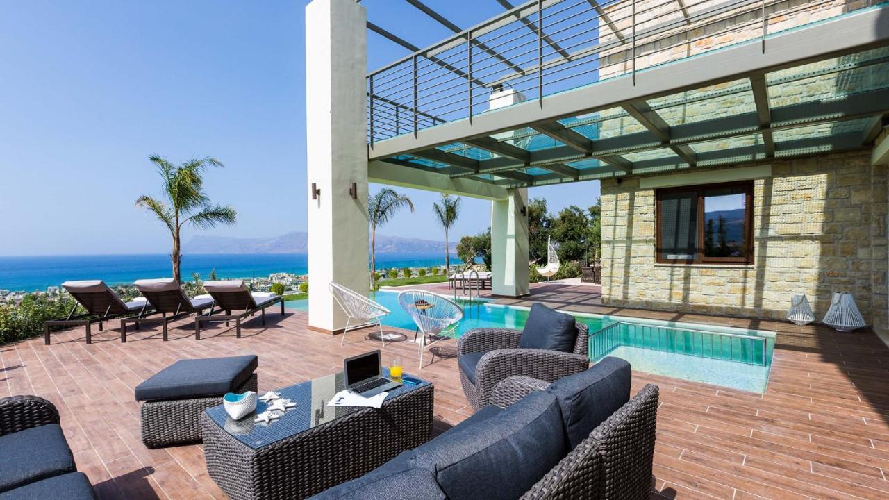 Villa Emilia I Luxury, Amazing Seaview, Next To The Town Kissamos Luaran gambar